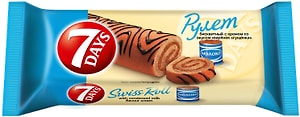 Изображение товара Рулет 7Days бисквитный с кремом со вкусом вареная сгущенка 200г