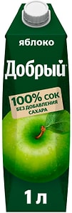 Изображение товара Сок Добрый Яблочный 1л