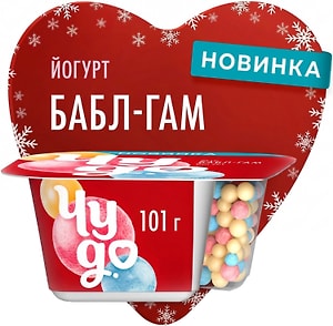 Изображение товара Йогурт Чудо Бабл-Гам 4% 101г