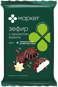Изображение товара Зефир Маркет глазированный с ароматом ванили 240г