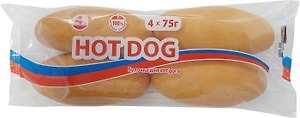 Изображение товара Булочка Щелковохлеб для хот-дога 4шт*75г