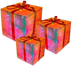 Изображение товара Украшение декоративное Magic Time Подарки с подсветкой 3шт
