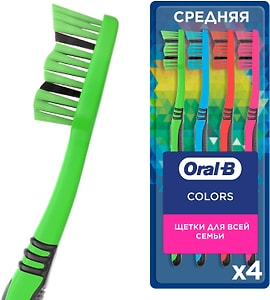 Изображение товара Набор зубных щеток Oral-B Colors средней жесткости 4шт