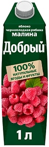Изображение товара Нектар Добрый Яблоко-малина-черноплодная рябина 1л