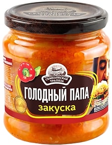 Изображение товара Закуска Семилукская Трапеза Голодный папа овощная 460г