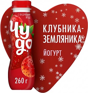 Изображение товара Йогурт питьевой Чудо Клубника-Земляника 1.9% 260г