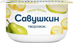 Изображение товара Творожок Савушкин Груша-банан 3.5% 120г