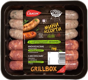 Изображение товара Набор колбасок Самсон Мини Ассорти 400г