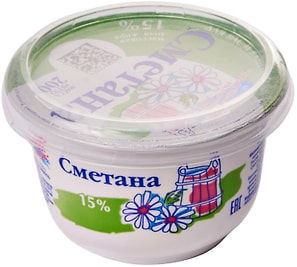 Изображение товара Сметана ЦарКа 15% 200г