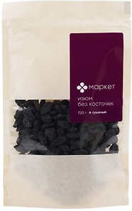 Изображение товара Изюм Маркет сушеный черный 150г