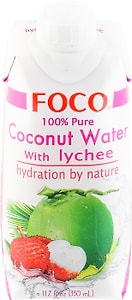 Изображение товара Вода кокосовая Foco с соком личи 330мл