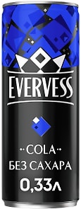 Изображение товара Напиток Evervess Cola zero sugar 330мл