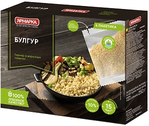 Изображение товара Булгур Ярмарка Отборный 4пак*62.5г