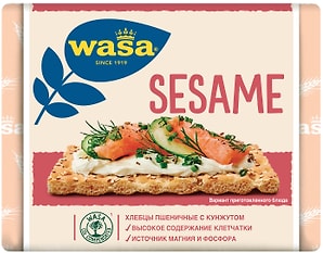 Изображение товара Хлебцы Wasa пшеничные с кунжутом 200г