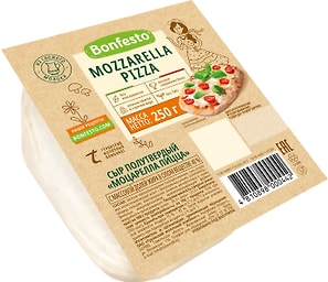Изображение товара Сыр Bonfesto Mozzarella Pizza 40% 250г