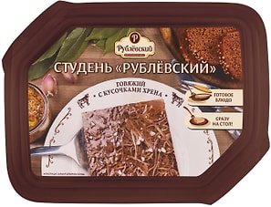 Изображение товара Студень Рублевский говяжий с хреном 380г