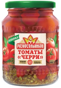 Изображение товара Томаты Разносольников Черри маринованные 680г