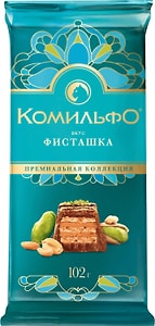 Изображение товара Шоколад Комильфо молочный фисташка-вафля-арахис 102г