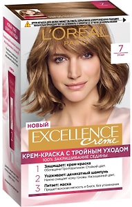 Изображение товара Крем-краска для волос Loreal Paris Excellence creme 7 Русый