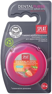 Изображение товара Зубная нить Splat Professional Dental Floss объемная с ароматом клубники 30м