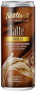 Изображение товара Напиток молочно-кофейный Natura Selection Latte Vanilla 2.7% 220мл
