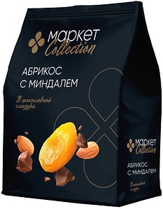 Изображение товара Абрикос Маркет Collection в шоколадной глазури с миндалем 180г