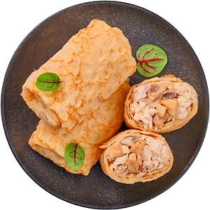 Изображение товара Блинчики с курицей Перекресток Select и грибами в сливочном соусе 160г