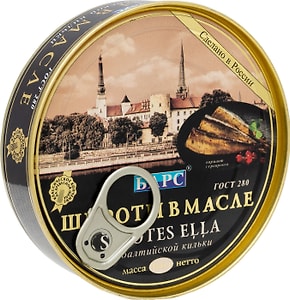 Изображение товара Шпроты БАРС из балтийской кильки в масле 160г