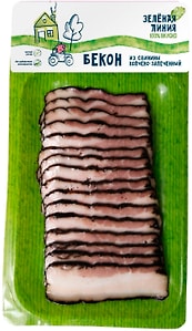 Изображение товара Бекон Зеленая линия из свинины копчено-запеченный категории Б 150г