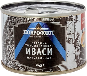 Изображение товара Сардина Доброфлот Иваси тихоокеанская натуральная 245г