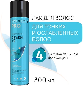 Изображение товара Лак для волос Прелесть Professional Объем Сильная Фиксация 300мл