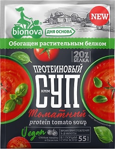 Изображение товара Крем-суп протеиновый Bionova Томатный 20г