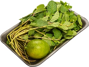 Изображение товара Набор для мохито Маркет Перекресток Мята лайм 150г упаковка