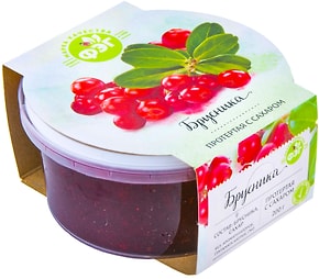 Изображение товара Брусника ФЭГ протертая с сахаром 200г