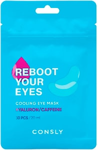 Изображение товара Маска-патчи для области вокруг глаз Consly охлаждающие тканевые с кофеином и гиалуроновой кислотой 30шт