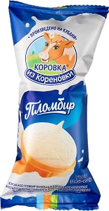 Изображение товара Мороженое Коровка из Кореновки Пломбир в вафельном стаканчике 15% 100г