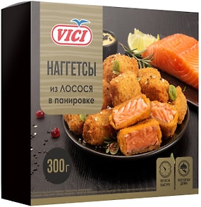 Изображение товара Наггетсы Vici из лосося в панировке 300г