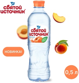 Изображение товара Вода Святой Источник персик негазированная 500мл
