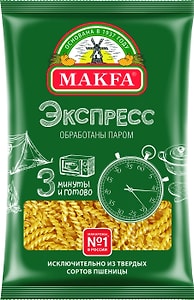 Изображение товара Макароны Makfa Спиральки экспресс 400г