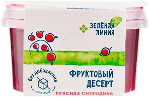 Изображение товара Смородина красная протертая с сиропом топинамбура Зеленая линия 200г