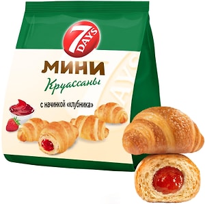 Изображение товара Мини-круассаны 7 Days Клубника 265г