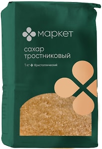 Изображение товара Сахар Маркет тростниковый кристаллический 1кг