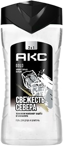 Изображение товара Гель для душа и шампунь для волос Акс 2в1 парфюмированный Gold свежесть севера 250мл