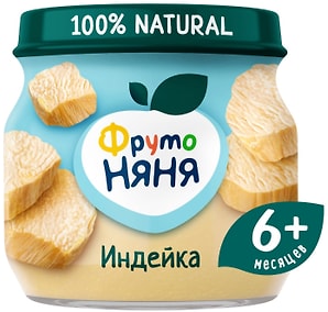 Изображение товара Пюре ФрутоНяня Индейка с 6 месяцев 80г