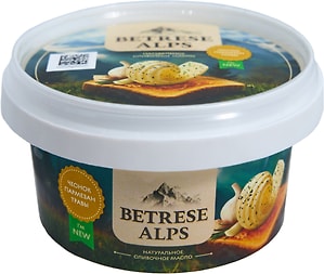 Изображение товара Масло сливочное Betrese Alps Ароматное с травами чесноком и сыром Пармезан 110г