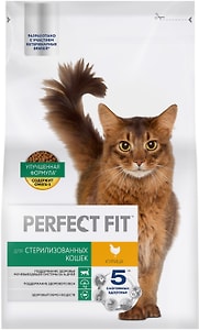 Изображение товара Сухой корм для стерилизованных кошек Perfect Fit полнорационный  с курицей 2.5кг