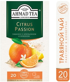 Изображение товара Чай травяной Ahmad Tea Citrus Passion с ароматом апельсина и лимона 20*2г
