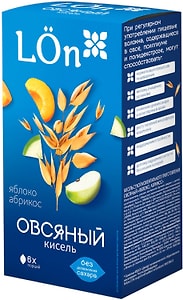 Изображение товара Кисель овсяный LON Яблоко-Абрикос 120г