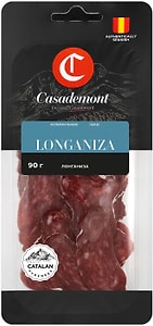 Изображение товара Колбаса Casademont Лонганиза сыровяленая сухая нарезка 90г