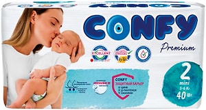 Изображение товара Подгузники Confy Premium Размер 2 3-6кг 40шт